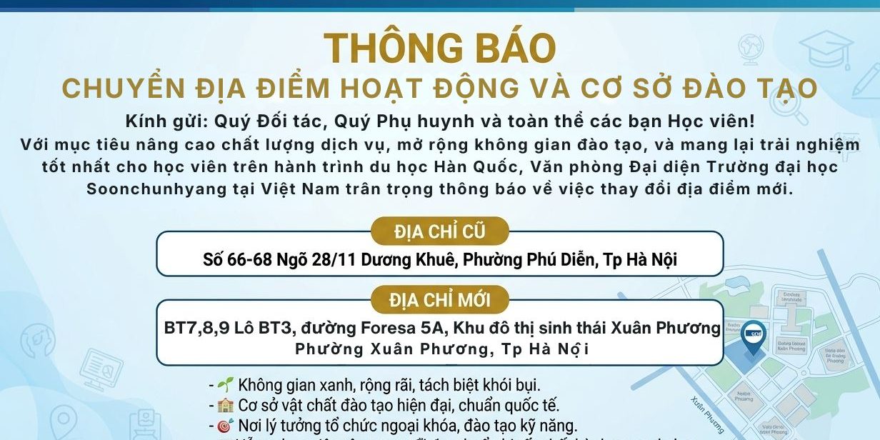 VĂN PHÒNG ĐẠI DIỆN TRƯỜNG ĐẠI HỌC SOONCHUNHYANG